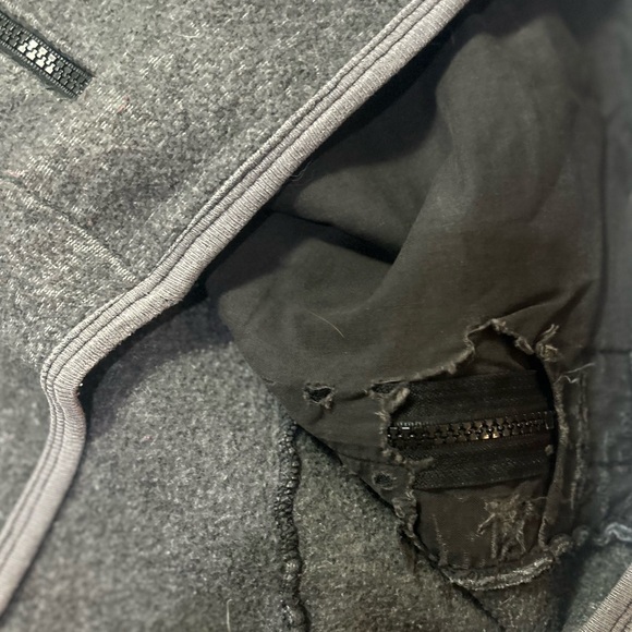 💫Dickies Carhartt Men’s Heather Textured Full-Zip Fleece Vest Gray - Picture 7 of 8